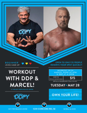 DDPY PC Workout Featuring DDP and Marcel May 28th